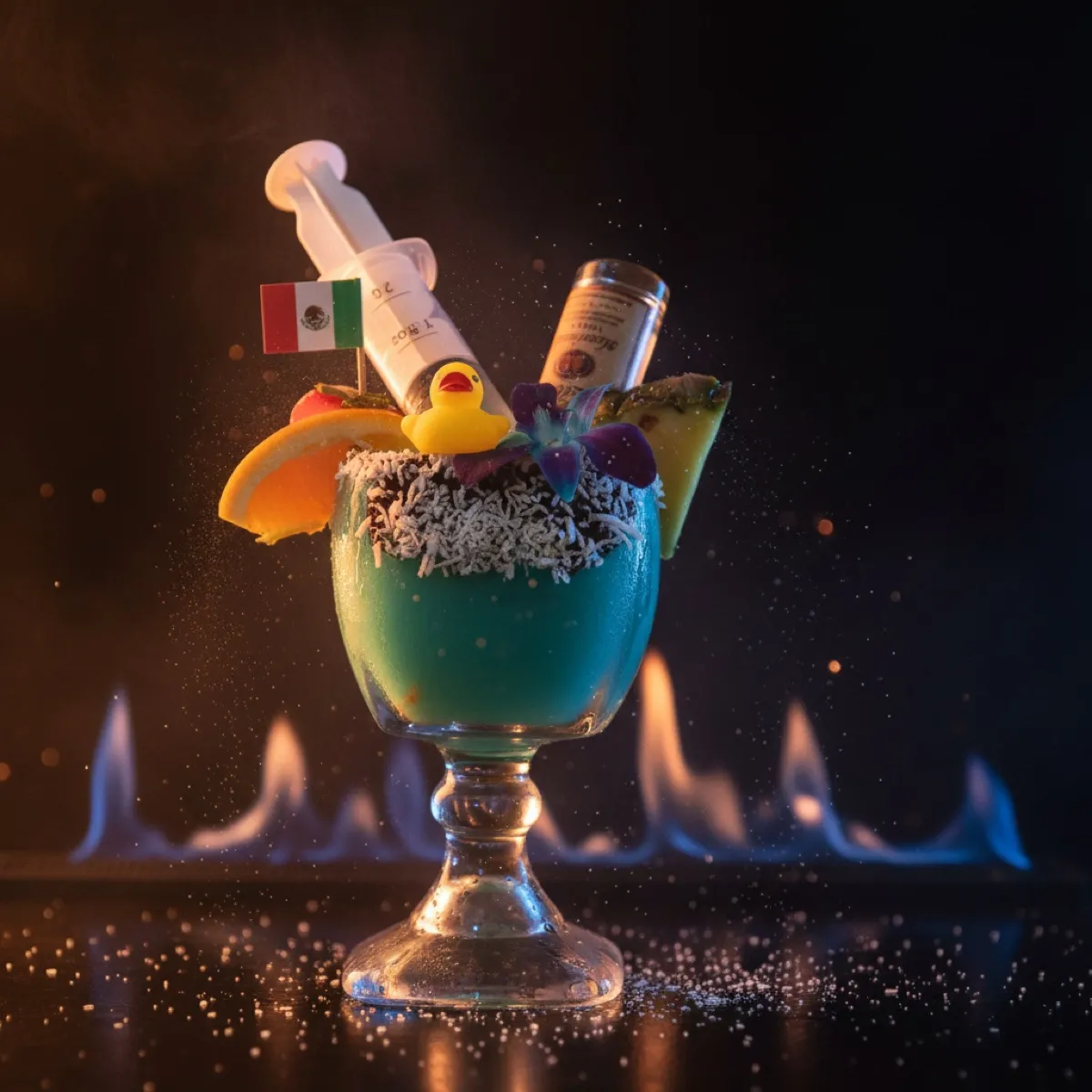 Cocktail Blue Hawaii - Fuego Fiesta