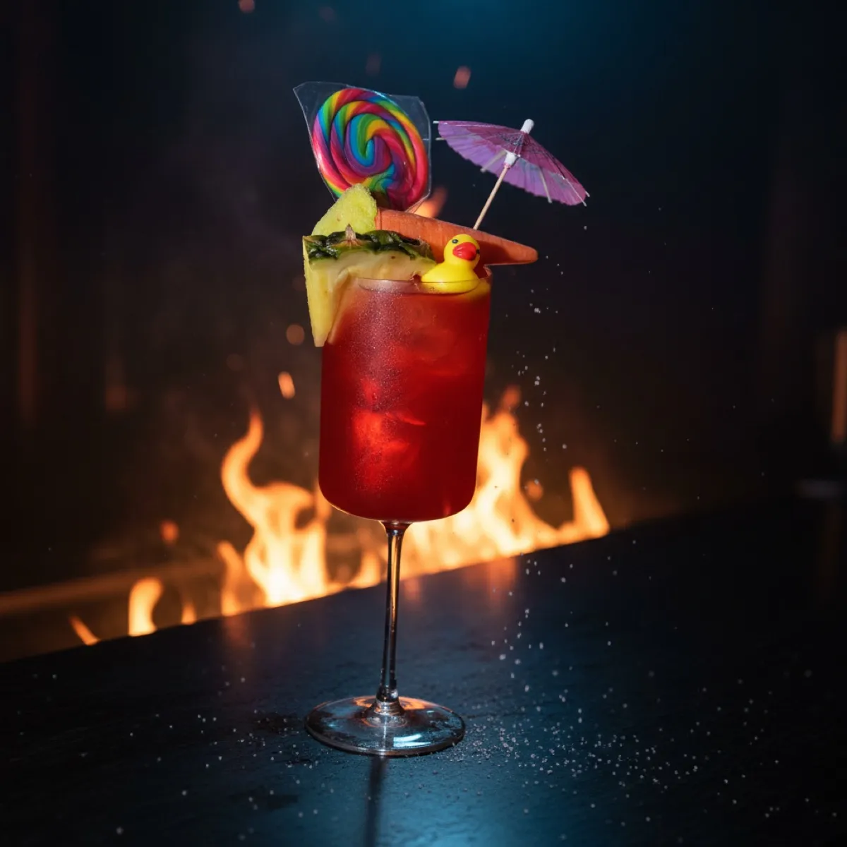 Mocktail Strawberry Boba - Fuego Fiesta