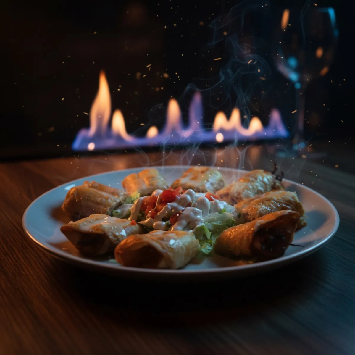 Rollos de pollo crujientes - Fuego Fiesta